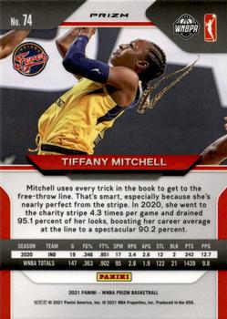 2021 Panini Prizm WNBA - Prizms Silver #74 Tiffany Mitchell Back