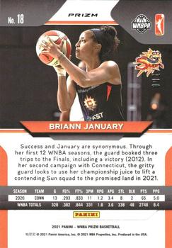 2021 Panini Prizm WNBA - Prizms Blue #18 Briann January Back