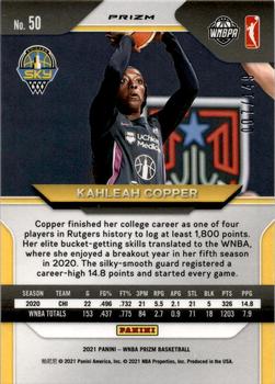 2021 Panini Prizm WNBA - Prizms Blue #50 Kahleah Copper Back