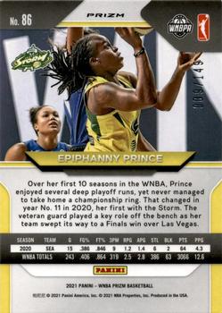 2021 Panini Prizm WNBA - Prizms Blue #86 Epiphanny Prince Back