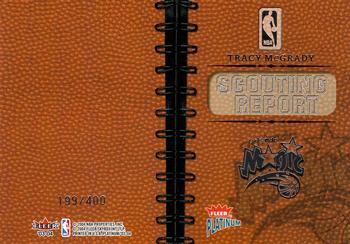2003-04 Fleer Platinum - NBA Scouting Report #2 NBA Tracy McGrady Back