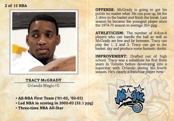 2003-04 Fleer Platinum - NBA Scouting Report #2 NBA Tracy McGrady Front