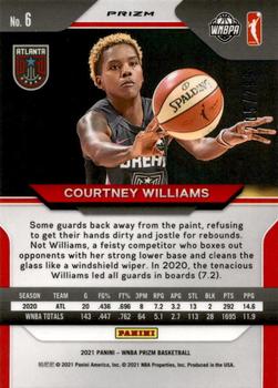 2021 Panini Prizm WNBA - Prizms Red #6 Courtney Williams Back
