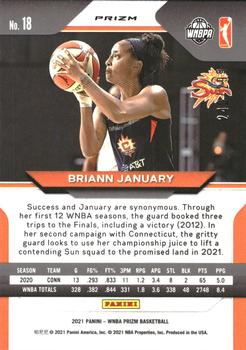 2021 Panini Prizm WNBA - Prizms Red #18 Briann January Back