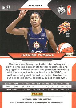 2021 Panini Prizm WNBA - Prizms Red #27 Jasmine Thomas Back