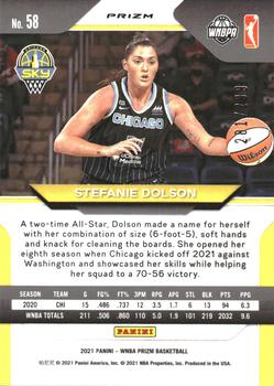2021 Panini Prizm WNBA - Prizms Red #58 Stefanie Dolson Back