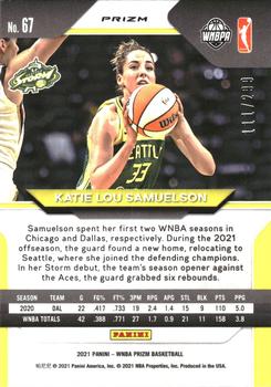 2021 Panini Prizm WNBA - Prizms Red #67 Katie Lou Samuelson Back