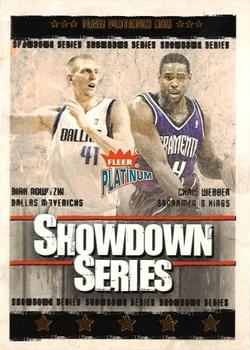 2003-04 Fleer Platinum - Showdown Series #8 SS Dirk Nowitzki / Chris Webber Front