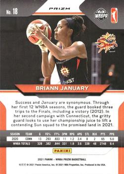 2021 Panini Prizm WNBA - Prizms Purple #18 Briann January Back