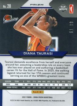 2021 Panini Prizm WNBA - Prizms Purple #28 Diana Taurasi Back