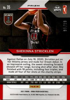 2021 Panini Prizm WNBA - Prizms Purple #35 Shekinna Stricklen Back