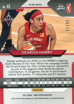 2021 Panini Prizm WNBA - Prizms Purple #43 Dearica Hamby Back
