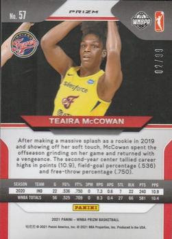 2021 Panini Prizm WNBA - Prizms Purple #57 Teaira McCowan Back