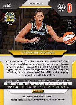 2021 Panini Prizm WNBA - Prizms Purple #58 Stefanie Dolson Back