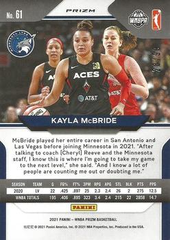 2021 Panini Prizm WNBA - Prizms Purple #61 Kayla McBride Back