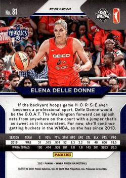 2021 Panini Prizm WNBA - Prizms Purple #81 Elena Delle Donne Back