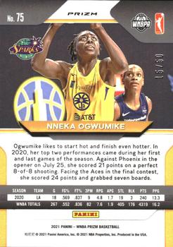 2021 Panini Prizm WNBA - Prizms Orange #75 Nneka Ogwumike Back