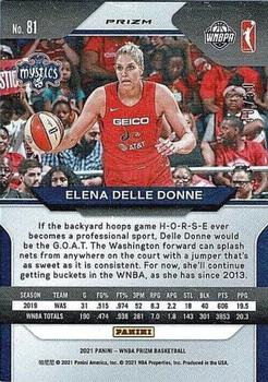 2021 Panini Prizm WNBA - Prizms Orange #81 Elena Delle Donne Back