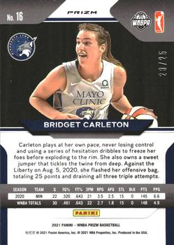 2021 Panini Prizm WNBA - Prizms Mojo #16 Bridget Carleton Back