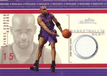 2003-04 Fleer Showcase - Basketball's Best Memorabilia #BB-VC Vince Carter Front