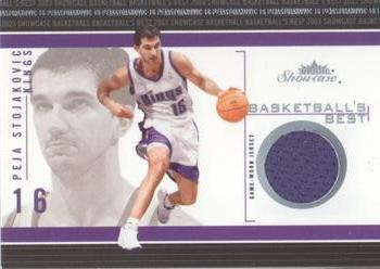 2003-04 Fleer Showcase - Basketball's Best Memorabilia #BB-PS Peja Stojakovic Front