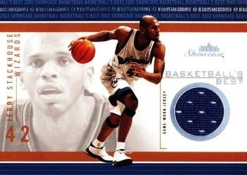 2003-04 Fleer Showcase - Basketball's Best Memorabilia #BB-JS Jerry Stackhouse Front