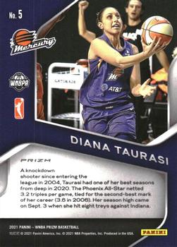 2021 Panini Prizm WNBA - Dominance Prizms Green #5 Diana Taurasi Back