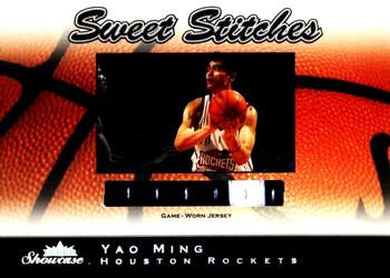 2003-04 Fleer Showcase - Sweet Stitch Game-Used #SS-YM Yao Ming Front