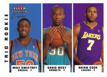 2003-04 Fleer Tradition - Crystal #294 Mike Sweetney / David West / Brian Cook Front