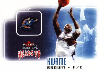 2003-04 Fleer Tradition - Heads Up #1 HU Kwame Brown Front