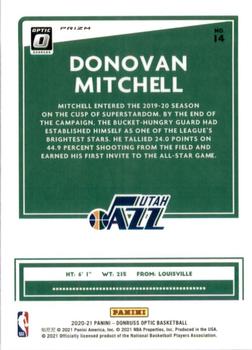 2020-21 Donruss Optic - All-Stars Holo #14 Donovan Mitchell Back