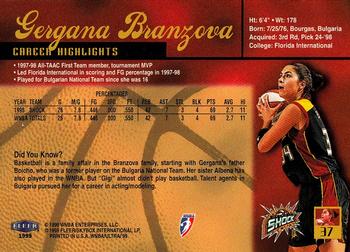 1999 Ultra WNBA #37 Gergana Branzova Back