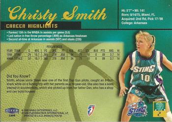 1999 Ultra WNBA #2 Christy Smith Back