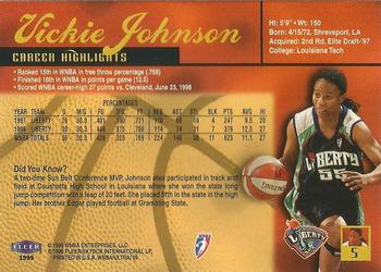 1999 Ultra WNBA #5 Vickie Johnson Back
