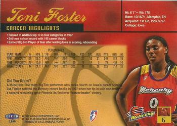 1999 Ultra WNBA #6 Toni Foster Back