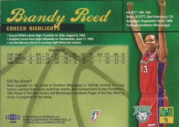 1999 Ultra WNBA #9 Brandy Reed Back
