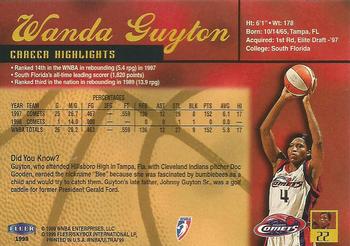 1999 Ultra WNBA #22 Wanda Guyton Back