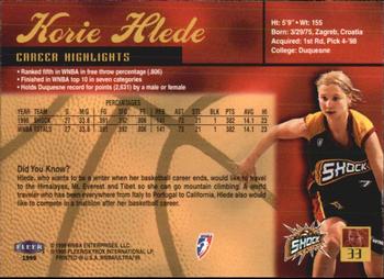 1999 Ultra WNBA #33 Korie Hlede Back