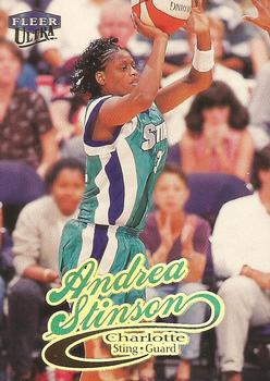 1999 Ultra WNBA #34 Andrea Stinson Front