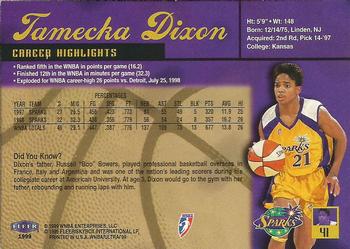 1999 Ultra WNBA #41 Tamecka Dixon Back