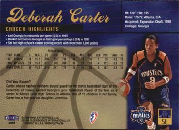 1999 Ultra WNBA #51 Deborah Carter Back