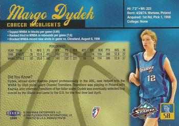 1999 Ultra WNBA #58 Margo Dydek Back