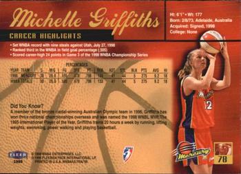 1999 Ultra WNBA #78 Michelle Griffiths Back