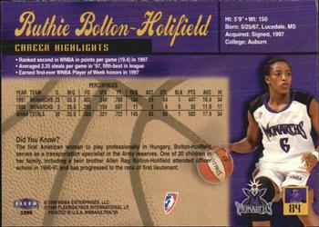 1999 Ultra WNBA #84 Ruthie Bolton-Holifield Back