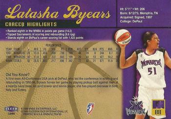 1999 Ultra WNBA #88 Latasha Byears Back