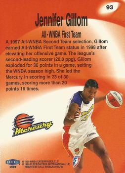 1999 Ultra WNBA #93 Jennifer Gillom Back