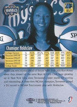 1999 Ultra WNBA #102 Chamique Holdsclaw Back