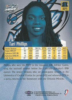 1999 Ultra WNBA #109 Tari Phillips Back