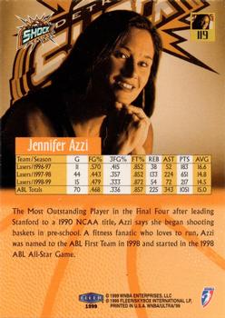 1999 Ultra WNBA #119 Jennifer Azzi Back