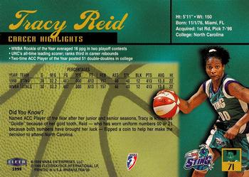 1999 Ultra WNBA #71 Tracy Reid Back
